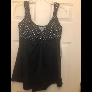 B & W Dotted Swimdress